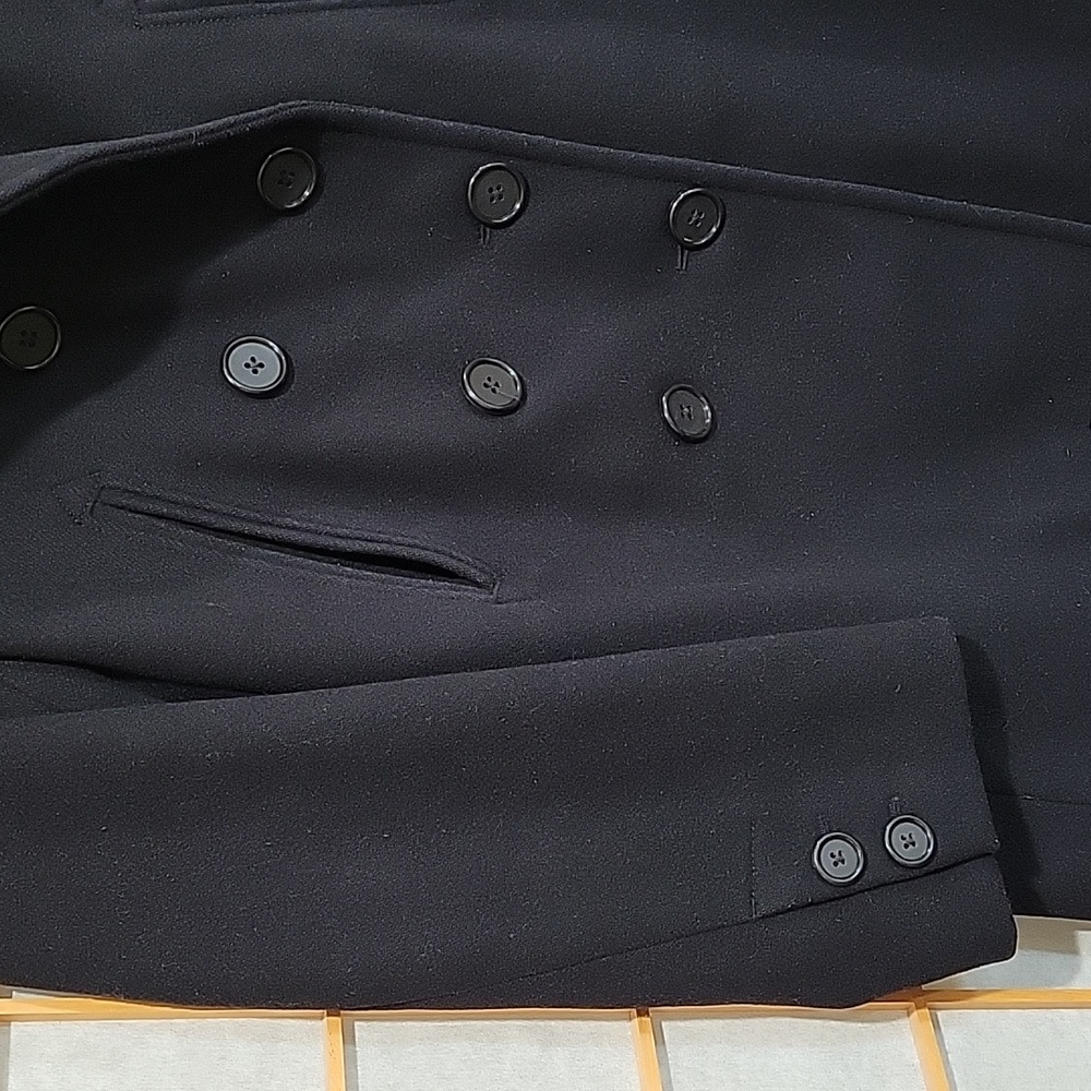 J. Crew black double breasted wool and thinsulate peacoat - Picture 3 of 13